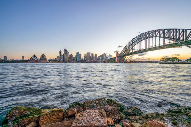 istock view of sydney harbor during sunset,Australia 1162692095