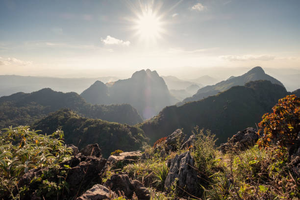 istock Sunshine over mountain range in wildlife sanctuary 1162693647