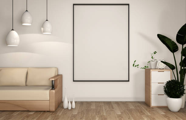 istock mock up living room decoration japanese style,designed minimal zen style.3d rendering 1162700609