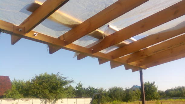 istock Construction of a frame wooden house 1162702327