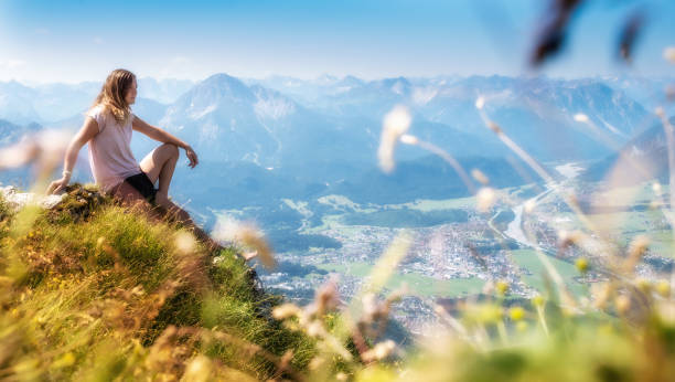 gunung säuling - tirol potret stok, foto, & gambar bebas royalti