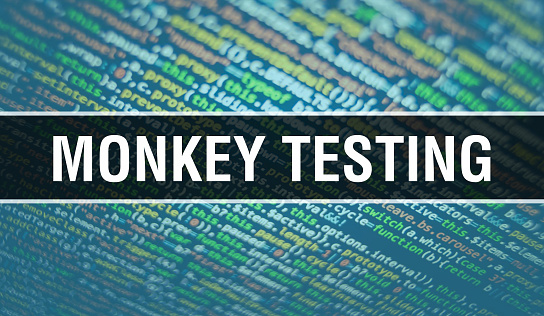Monkey Testing Text Written On Programming Code Abstract Technology ...