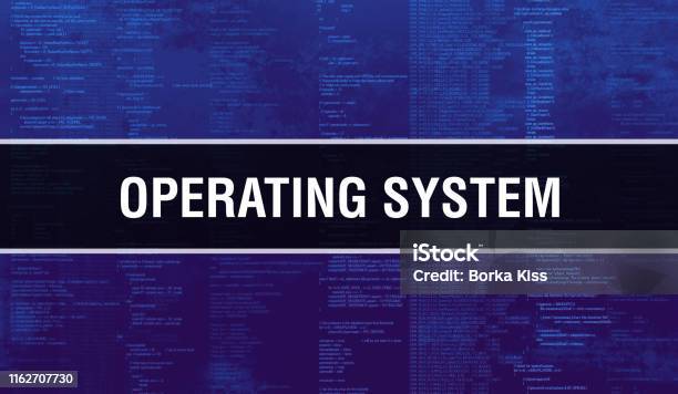 Operating System With Digital Java Code Text Operating System And ...
