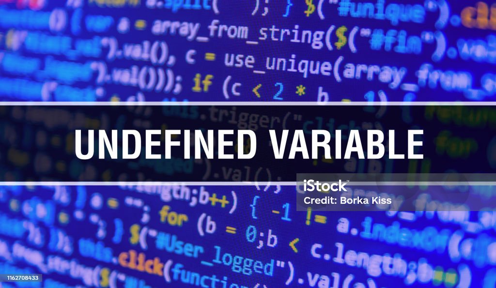 Undefined Variable With Binary Code Digital Technology Background ...