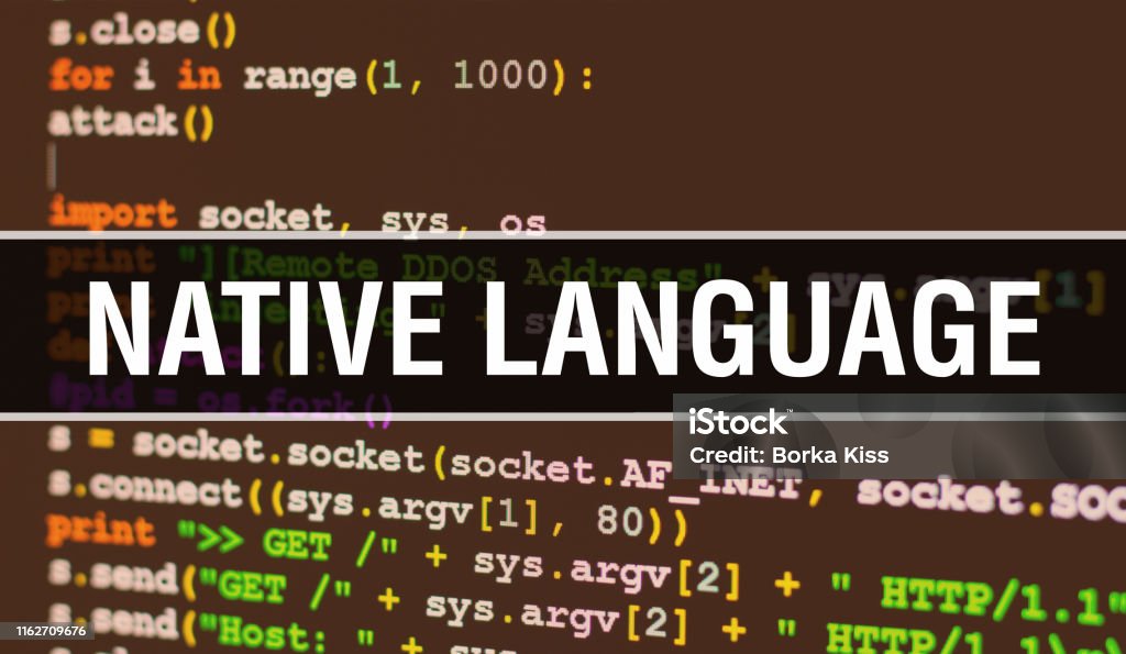Native Language Concept With Random Parts Of Program Code Native ...
