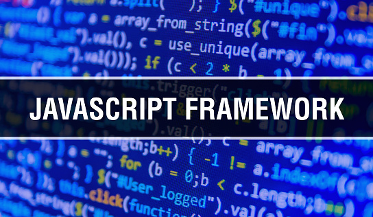 Javascript Imagenes De Programas Ilustración Del Concepto Javascript Framework Utilizando Código Para ...