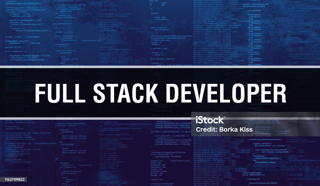 Full Stack Developer With Digital Java Code Text Full Stack Developer ...