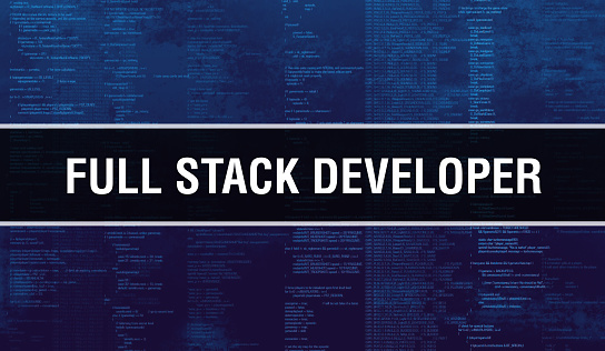 Full Stack Developer With Digital Java Code Text Full Stack Developer ...
