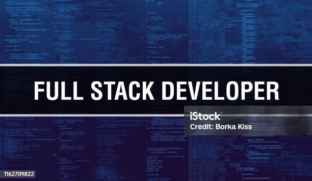 Full Stack Developer With Digital Java Code Text Full Stack Developer ...