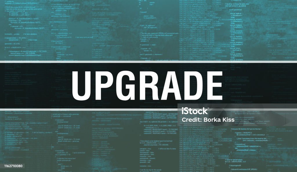 Upgrade With Binary Code Digital Technology Background Abstract ...