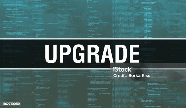 Upgrade With Binary Code Digital Technology Background Abstract ...