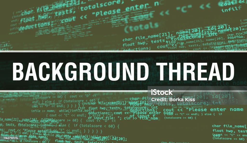 Background Thread Text Written On Programming Code Abstract Technology ...