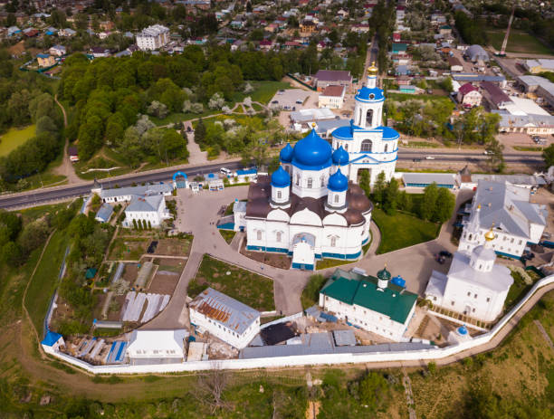 bogolyubsky klasztor z helikoptera. miasto vladimir. rosja - vladimir zdjęcia i obrazy z banku zdjęć