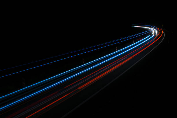 lights of cars with night