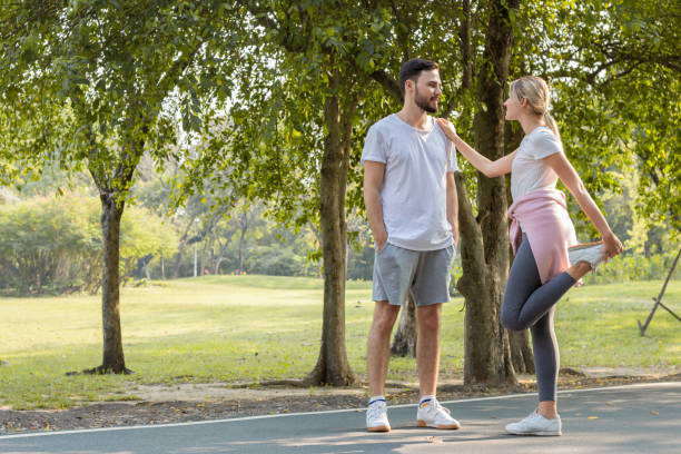 istock Couple are preparing to exercise. 1162717933
