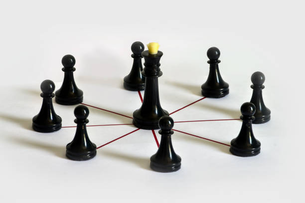 istock Chess concept, team building, leadership and delegation of authority, workflow. 1162723261
