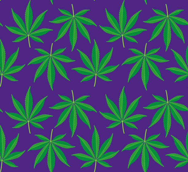 대마 는 원활한 배경 패턴을 나뭇잎 - weeding stock illustrations
