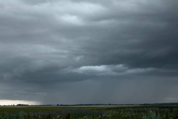 istock Beautiful storm sky with clouds and field, apocalypse, tunder, tornado 1162726427