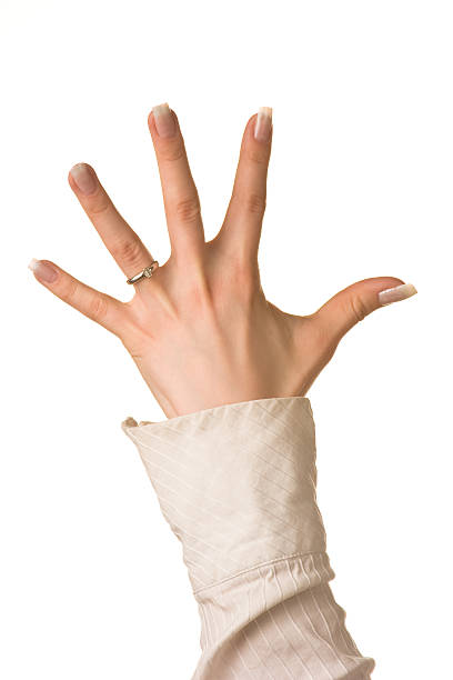 istock Women hand with wedding eing on the finger 116272754