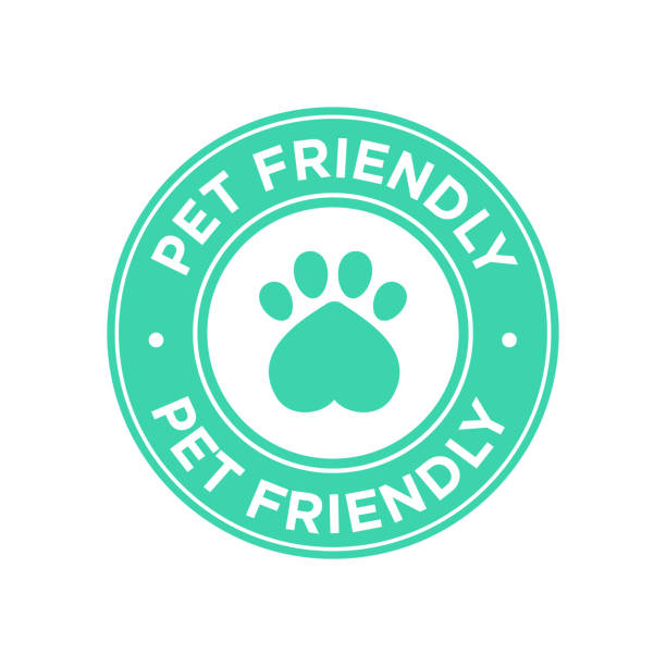 illustrazioni stock, clip art, cartoni animati e icone di tendenza di icona pet friendly. - hotel greeting welcome sign service