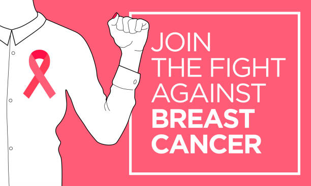 illustrations, cliparts, dessins animés et icônes de cancer. joignez-vous à la bannière de combat - breast cancer cancer breast cancer awareness ribbon pink