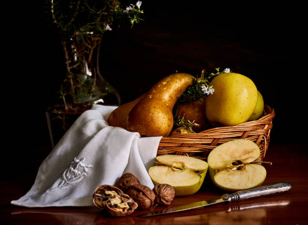 istock Basket of apples and pears 1162735013