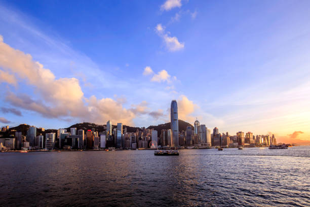 istock evening time in Hong Kong city 1162742547