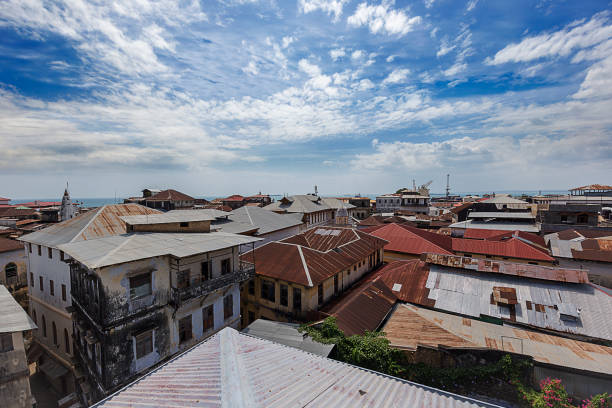 istock zanzibar stone town rooftop view looking over the rustic colorful corrugated iron roof sheeting 1162748795