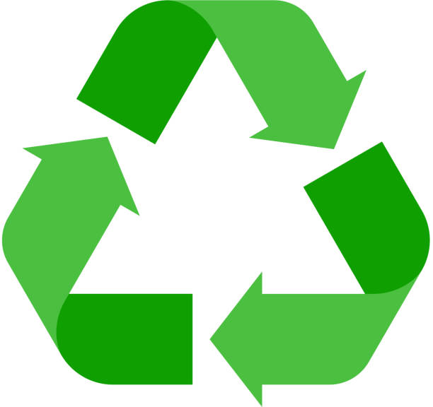 recykling znak ilustracji wektora. - triangle square shape label symbol stock illustrations
