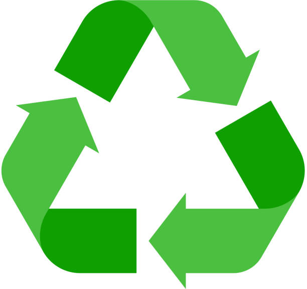 Recycle sign vector illustration. Recycle sign vector illustration. Ecology reuse vector icon. recycled material stock illustrations