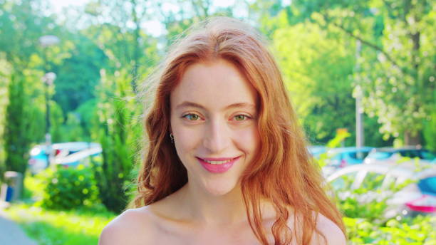 istock Red-haired Lady. Emotion. Smile 1162752325