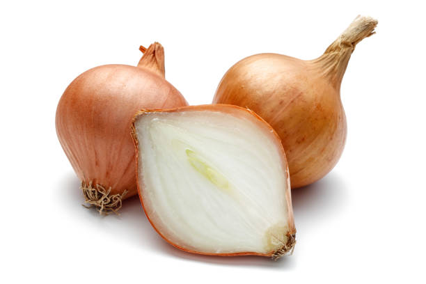 istock Fresh shallot, onion with slice isolated 1162754232
