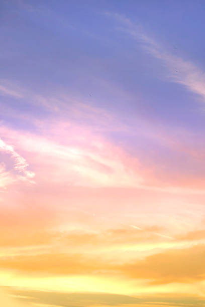 istock Rich golden sunset against blue sky with swirling cloud 116275577