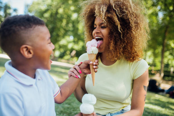 istock Mother and son eating ice cream 1162758794