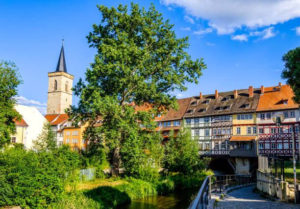 istock famous kramerbridge in erfurt - germany 1162759887