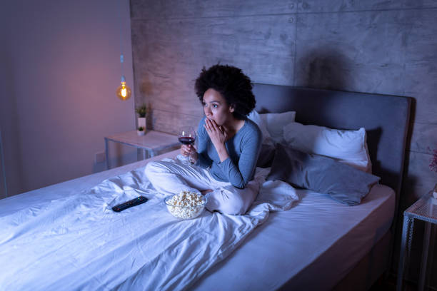 istock Woman watching a movie 1162765678