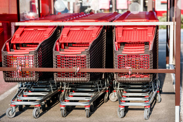 istock supermarket shopping trolley ready for customers 1162770593