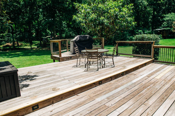 istock large worn wooden deck needing renovation and staining 1162771868