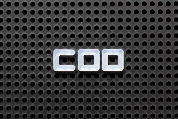 istock Black color pegboard with white letter in word COO (abbreviation Chief operating officer) 1162777922