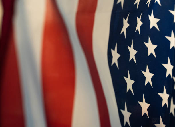 istock Selective focused of America flag 1162778372