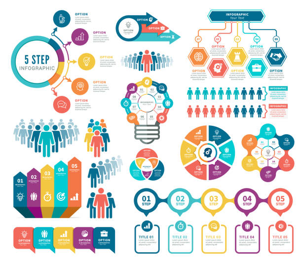 Vector illustration of the infographic and human resources elements