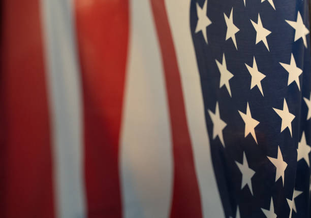 istock Selective focused of America flag 1162780279