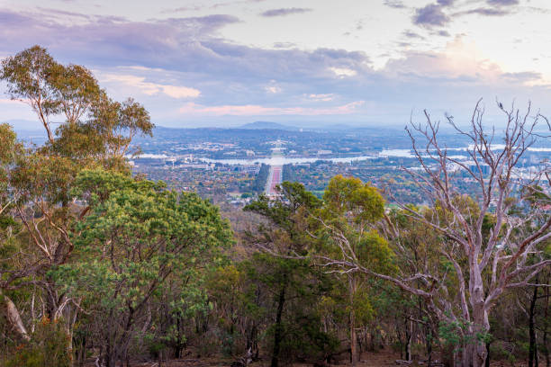 istock Sunset view from Mount Ainslie Lookout, Australia 1162781086