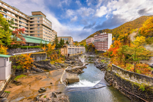 istock Jozankei, Japan Town and River 1162785086