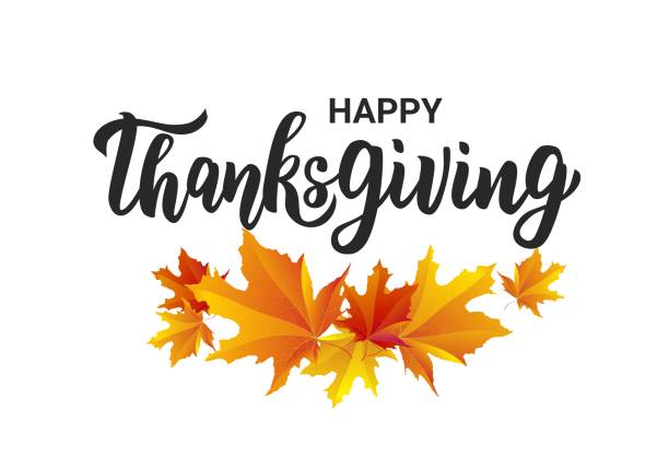 istock Happy Thanksgiving hand lettering text. Typography for logo, icon, card, invitation and banner template. Greeting card for Thanksgiving day celebration. 1162785656