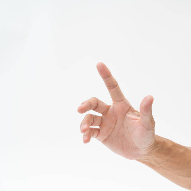 istock Asian man hand arm on white background 1162785958