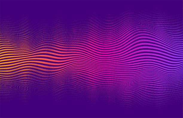 Abstract Halftone Background . Vector vibrant background, with blending colors and textures. background music audio stock illustrations
