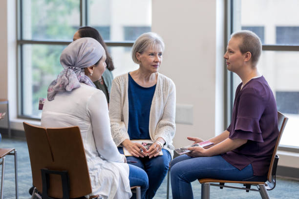 istock Three women talk about cancer and recovery 1162790225