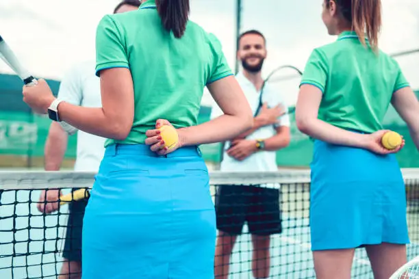 Ball Girls Talking With Their Favorite Tennis Players