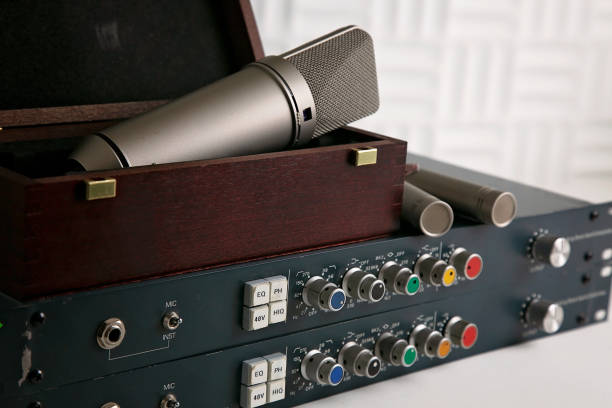 istock Vintage Microphone PreAmp and Microphone 1162792077